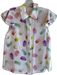 Alice & Olivia Size XS White & Multi Silk Button Down Ruffle Sleeveless Top White & Multi / XS