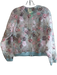 Maeve Size XS Pink, Blue & Multi Viscose Front Zip Floral Long Sleeve Jacket Pink, Blue & Multi / XS