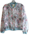 Maeve Size XS Pink, Blue & Multi Viscose Front Zip Floral Long Sleeve Jacket Pink, Blue & Multi / XS