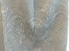 No Brand Off White Linen & Modal Embroidered Short Fringe Wrap scarf Off White / Large