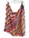 Echo Orange, Purple & Multi Print Silk Square Striped scarf Orange, Purple & Multi Print / Medium