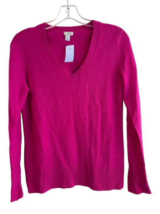Halogen Size Small Hot pink Cashmere Long Sleeve V Neck Pull Over Sweater Hot pink / Small