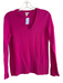 Halogen Size Small Hot pink Cashmere Long Sleeve V Neck Pull Over Sweater Hot pink / Small