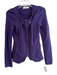 Charlie & Robin Size Small Purple Wool Front Zip seam detail Round Neck Jacket Purple / Small