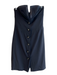 Kay Unger Size 6 Black Acetate Blend Strapless Back Zip Flower Buttons Dress Black / 6