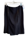 Rebecca Taylor Size 4 Black Acrylic & Wool Back Zip Knee Length Satin Trim Skirt Black / 4