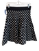 Maeve Size Small Black & White Cotton Polka Dots Stretch Waist Flare Skirt Black & White / Small