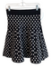 Maeve Size Small Black & White Cotton Polka Dots Stretch Waist Flare Skirt Black & White / Small