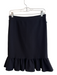 Anthropologie Size Small Black No Fabric Tag Stretch Waist Ruffle Hem Skirt Black / Small