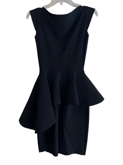 Chiara Boni Size 40 Black Polyamide Sleeveless Peplum Knee Length Dress Black / 40