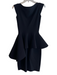 Chiara Boni Size 40 Black Polyamide Sleeveless Peplum Knee Length Dress Black / 40