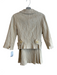Yoana Baraschi Size 4 Cream Cotton Blend 3/4 Sleeve 2 button Textured Skirt Set Cream / 4