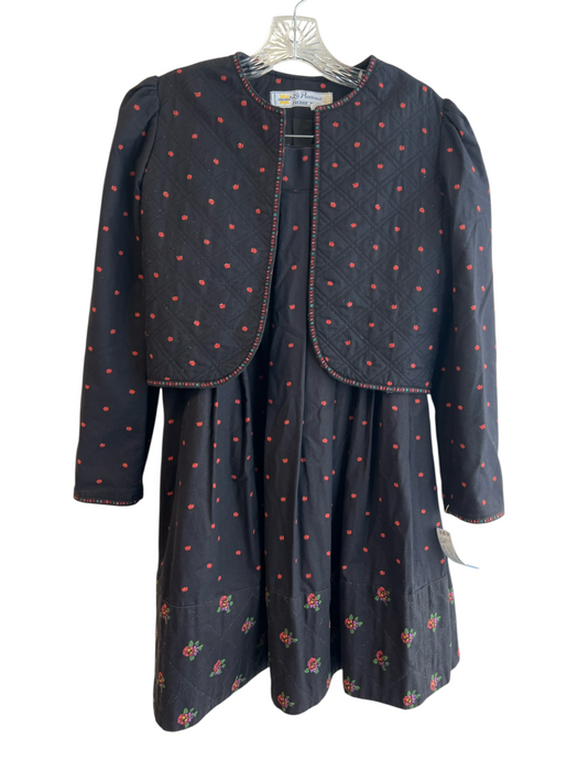 La Provence De Pierre Deux Size Est Small Black, Red & Green Cotton Skirt Set Black, Red & Green / Est Small