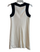 Milly Size Small White & Black Knit Lined Sleeveless Round Neck Back Zip Dress White & Black / Small