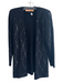 St John for Neiman Marcus Size 4 Black Knit Shiny detail Open Front Cardigan Black / 4