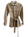 Boyish Size XS Tan Cotton Belt Front Button Closure Collared Jacket Tan / XS