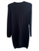 Red Valentino Size Small Black Viscose Blend Round Neck Long Sleeve Dress Black / Small