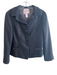 Rebecca Taylor Size 4 Black Acrylic Blend Front Button Satin Trim Jacket Black / 4