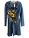 Charlie & Robin Size Small Blue & Multi Wool Blend Front Button Sweater Coat Blue & Multi / Small