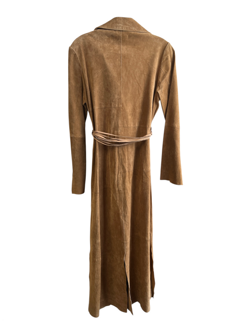 Arden B Size Small Desert Tan Leather Suede Snap Closure Belt V Neck Dress Desert Tan / Small