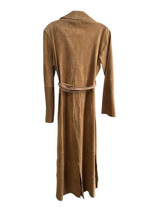 Arden B Size Small Desert Tan Leather Suede Snap Closure Belt V Neck Dress Desert Tan / Small