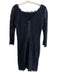 Diane Von Furstenberg Size 6 Black Rayon Blend Round Neck 3/4 Sleeve Dress Black / 6