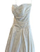 Christos New York Size EST 2 Off White Bustle back Strapless Tulle Wedding Dress Off White / EST 2
