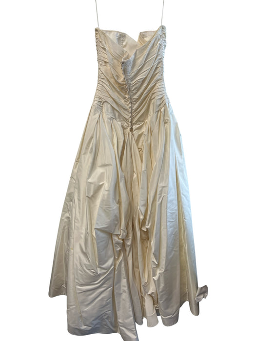 Christos New York Size EST 2 Off White Bustle back Strapless Tulle Wedding Dress Off White / EST 2