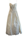Christos New York Size EST 2 Off White Bustle back Strapless Tulle Wedding Dress Off White / EST 2
