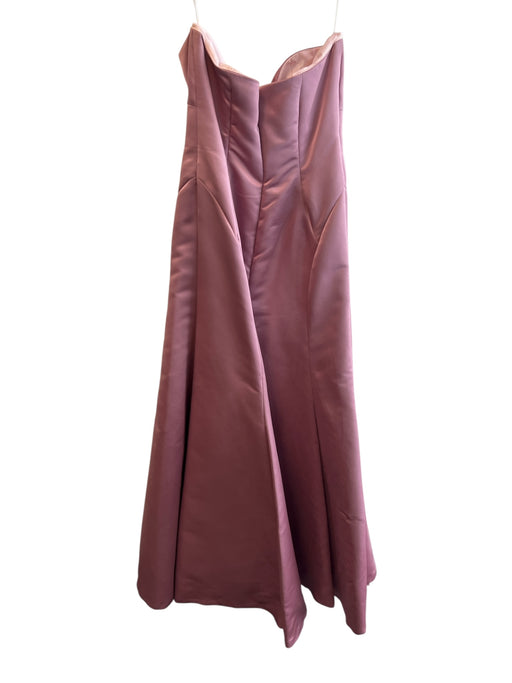 Vera Wang Size 10 Mauve Polyester Back Zip Strapless Tulle Gown Mauve / 10