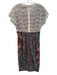 Beguile Byron Lars Size 4 Off White & Multi Polyester Back Zip Knee length Dress Off White & Multi / 4