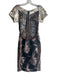 Beguile Byron Lars Size 4 Brown, Silver & Gold Polyester Blend Back Zip Dress Brown, Silver & Gold / 4