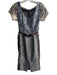 Beguile Byron Lars Size 4 Brown, Silver & Gold Polyester Blend Back Zip Dress Brown, Silver & Gold / 4
