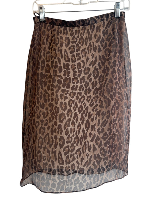 Dolce & Gabbana Size Est XS Brown & Tan No Fabric Tag Back Zip Lined Skirt Brown & Tan / Est XS