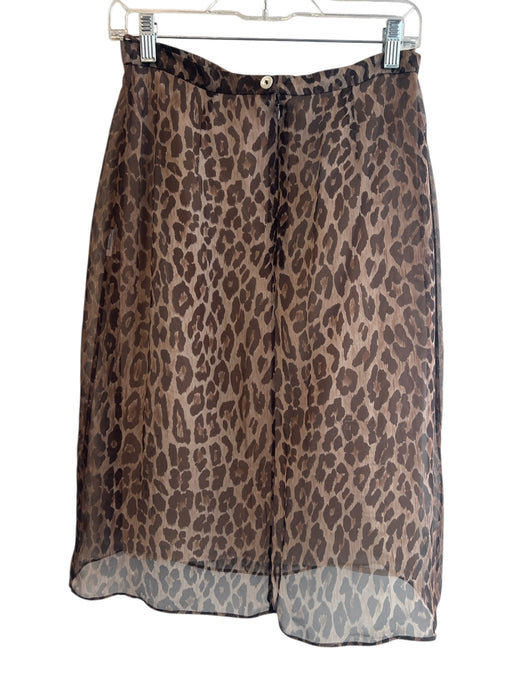 Dolce & Gabbana Size Est XS Brown & Tan No Fabric Tag Back Zip Lined Skirt Brown & Tan / Est XS