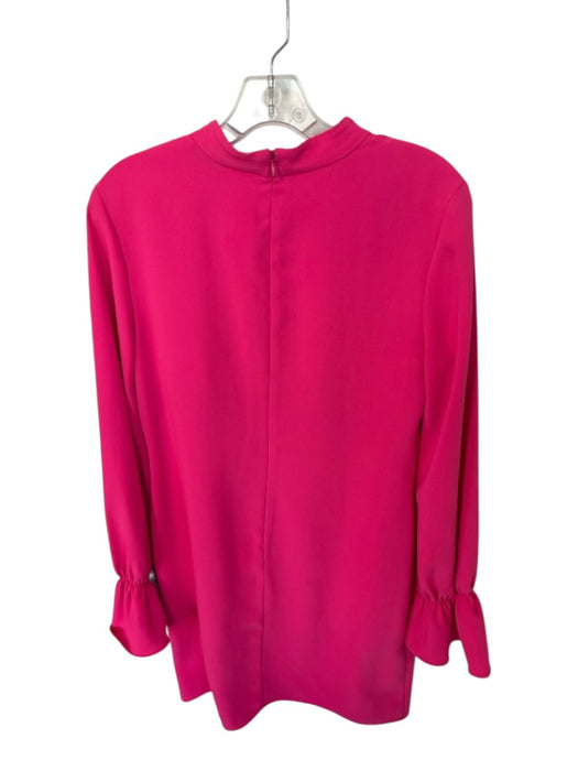 Amanda Uprichard Size M Hot pink Polyester Mock Neck Long Bell Sleeve Dress Hot pink / M