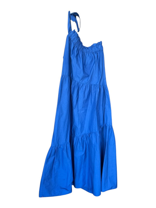 XiRENA Size M Cobalt Cotton One Shoulder tie strap Maxi Dress Cobalt / M