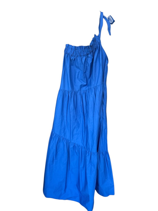 XiRENA Size M Cobalt Cotton One Shoulder tie strap Maxi Dress Cobalt / M