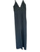 Cinq a Sept Size 10 Black & Silver Triacetate Spaghetti Strap Bow slit Gown Black & Silver / 10