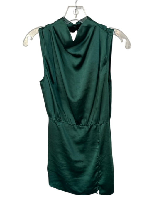 Greylin Size XS Forest Green Polyester Sleeveless Cowl Neck Dress Forest Green / XS