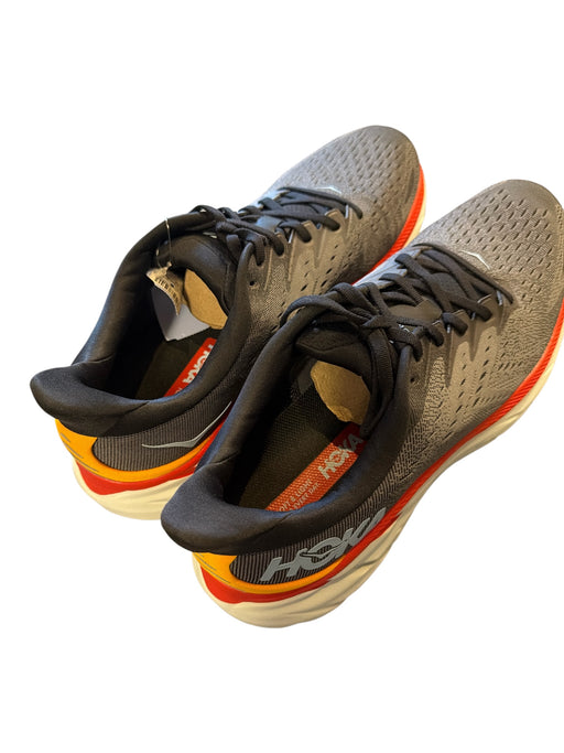 Hoka Shoe Size 13D New Gray & Red Canvas Perforated Athletic Men's Sneakers Gray & Red / 13D