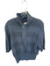 Varley Size M Slate Blue Cotton Short Sleeve Perforated Half Zip Athletic Top Slate Blue / M