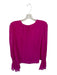 Frame Size M Magenta Silk Long Sleeve Bell Sleeve Top Magenta / M