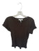 Frame Size L Brown Polyamide Short Sleeve Crinkle Top Brown / L