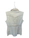 Seventy + Mochi Size S Cream & Brown Cotton Sleeveless Stitching Denim Vest Cream & Brown / S