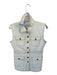 Seventy + Mochi Size S Cream & Brown Cotton Sleeveless Stitching Denim Vest Cream & Brown / S