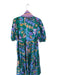 Oliphant Size M Teal & Purple Cotton Long Balloon Sleeve Aztec V Neck Maxi Dress Teal & Purple / M