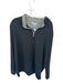 Peter Millar Black & Gray Polyester Solid Half Zip Athletic Men's Pullover Black & Gray / XXL