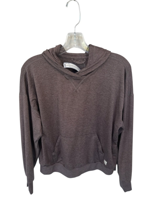 Vuori Size M Brown Recycled Polyester Blend Long Sleeve kangaroo Pocket Hoodie Brown / M