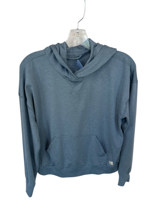 Vuori Size M Slate Blue Recycled Polyester Blend Long Sleeve Cropped Hoodie Slate Blue / M